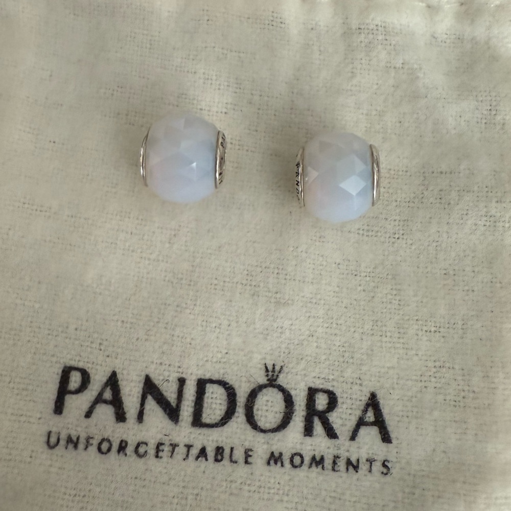 Authentic Pandora Small Murano Glass Beads Charms (2 included)